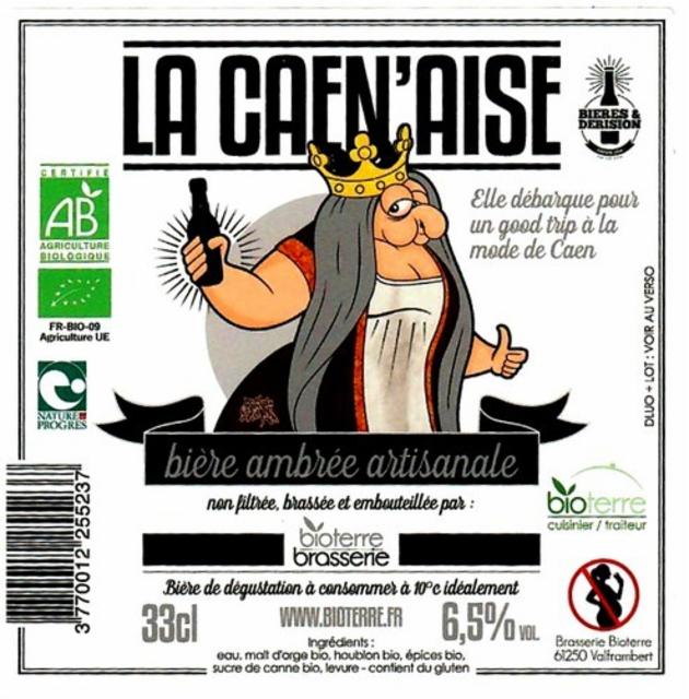La Caen'Aise Ambrée 6.5%, Bioterre Brasserie, France