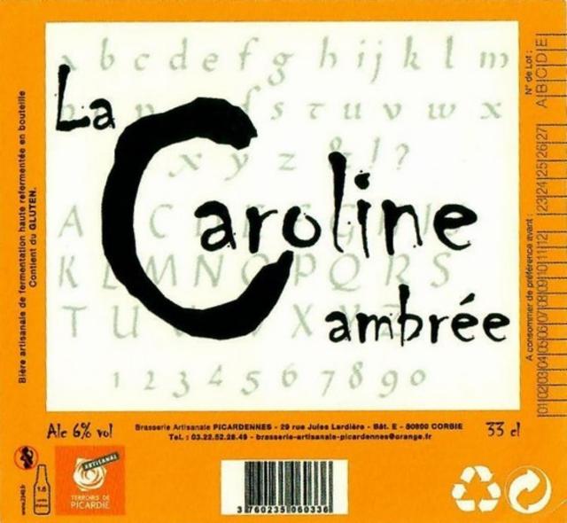 La Caroline Ambrée 6.0%, Brasserie Artisanale Picardennes, France