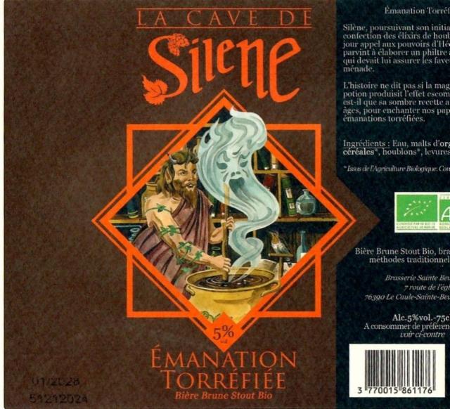 La Cave De Silène - Émanation Torréfiée 5.0%, Brasserie Sainte Beuve (Sainte-Beuve), France