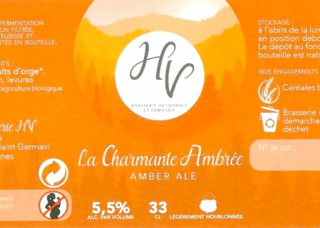 La Charmante Ambrée 5.5%, Brasserie HV, France