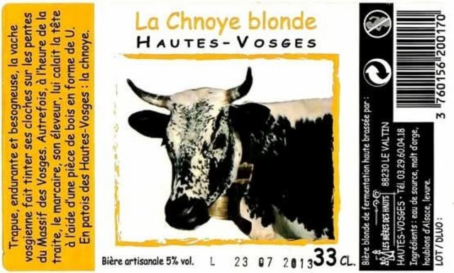 La Chnoye Blonde 5.0%, Brasserie Marie-Thérèse, France