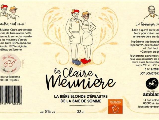 La Claire Meunière 5.0%, Brasserie Ambiani [Closed], France