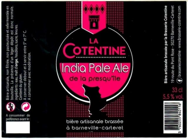 La Cotentine IPA 5.5%, La Brasserie Cotentine, France