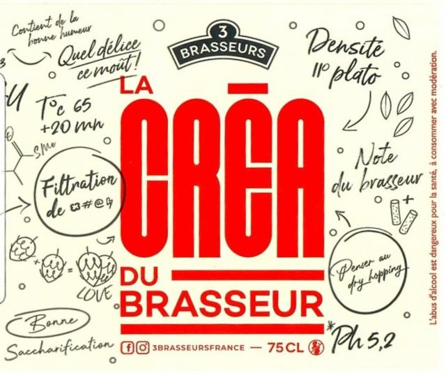 La Créa Du Brasseur 4.5%, Les 3 Brasseurs / The 3 Brewers, France