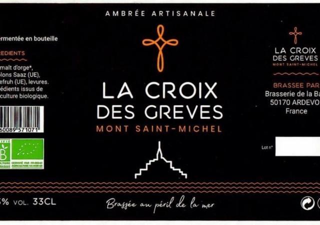 La Croix Des Grèves Ambrée 6.5%, Brasserie De La Baie, France