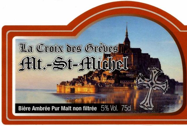 La Croix Des Grèves Mt.-St-Michel Ambrée 5.0%, Brasserie De La Baie, France