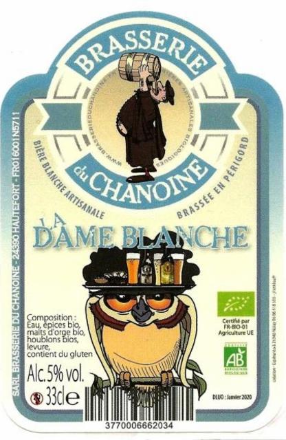 La Dame Blanche 5.0%, Brasserie Du Chanoine, France