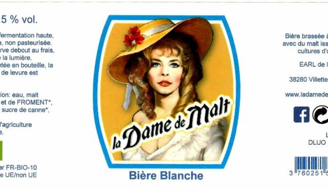La Dame De Malt Blanche 5.0%, La Dame De Malt, France