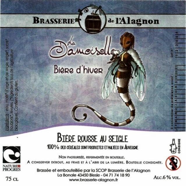 La Damoiselle D'Hiver 6.0%, Brasserie De L'Alagnon, France