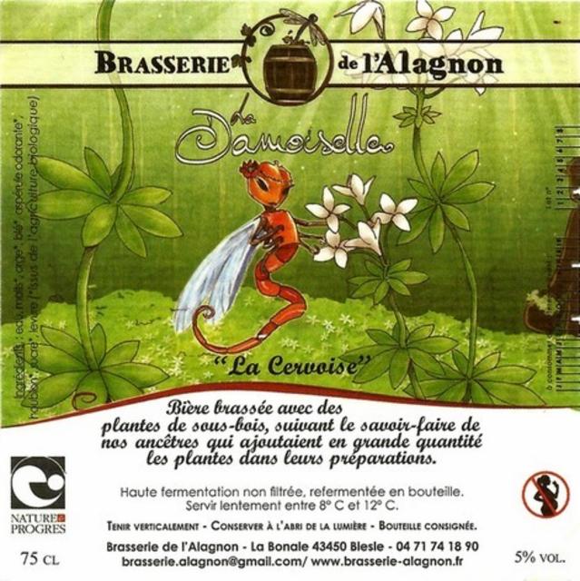 La Damoiselle La Cervoise 5.0%, Brasserie De L'Alagnon, France