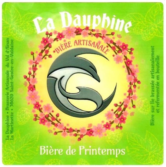 La Dauphine Bière De Printemps 4.5%, Brasserie Artisanale Du Val D'Ainan (La Dauphine), France