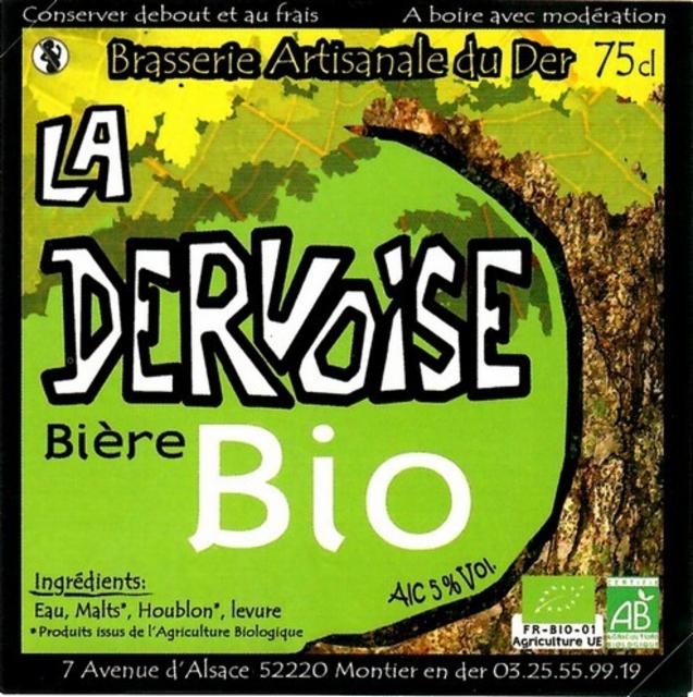 La Dervoise Bio 5.0%, Brasserie Artisanale Du Der, France
