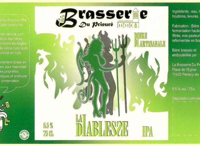La Diablesse IPA 5.5%, Brasserie Du Prieuré, France