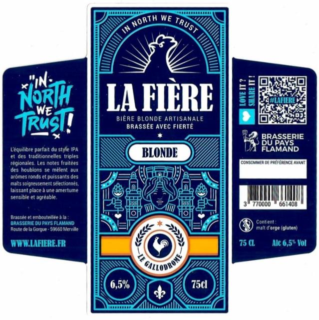 La Fière Blonde 6.5%, Brasserie Du Pays Flamand, France