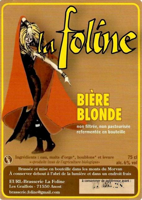 La Foline Blonde 6.0%, Brasserie La Foline [Closed], France