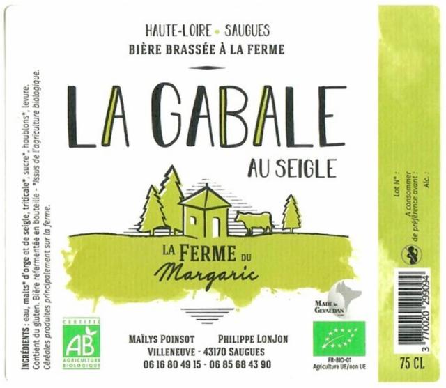 La Gabale Au Seigle 5.0%, La Ferme Du Margaric, France