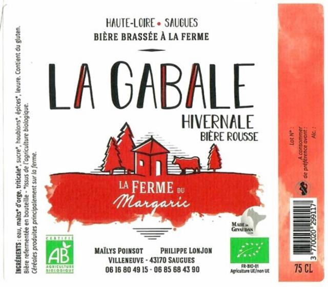 La Gabale Hivernale 6.5%, La Ferme Du Margaric, France