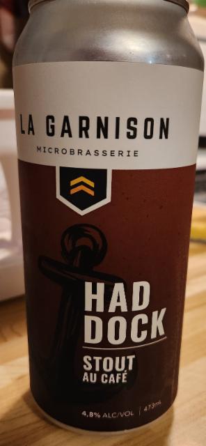 La Garnison Had dock 4.8%, Microbrasserie La Garnison, Canada