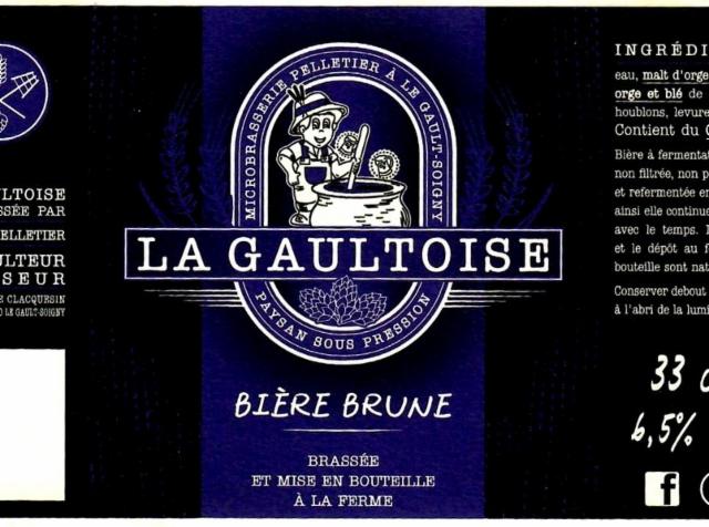 La Gaultoise Brune 6.5%, Microbrasserie Pelletier - La Gaultoise, France