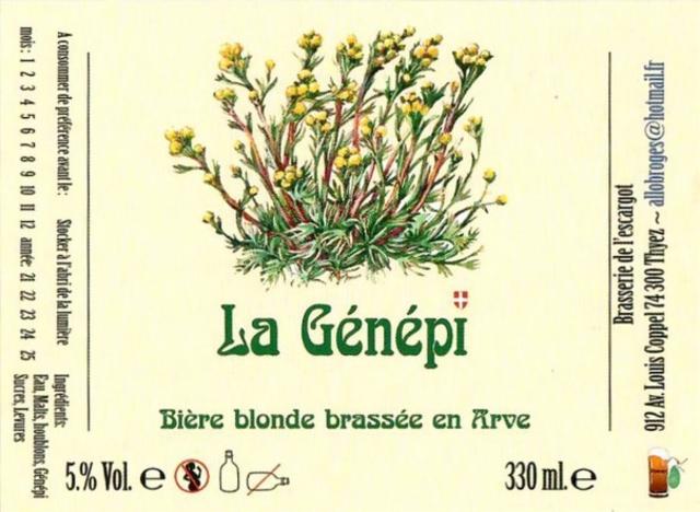 La Génépi 5.0%, Brasserie De L'Escargot - Bière Des Allobroges, France