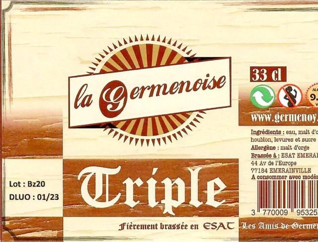 La Germenoise Triple 9.1%, La Germenoise - ESAT Germenoy, France