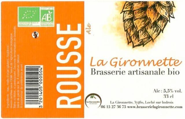 La Gironnette Rousse 5.5%, Brasserie La Gironnette, France