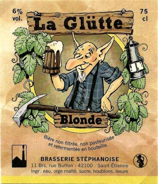 La Glütte Blonde 6.0%, La Brasserie Stéphanoise, France