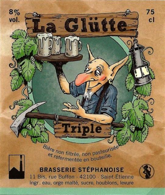 La Glütte Triple 8.0%, La Brasserie Stéphanoise, France