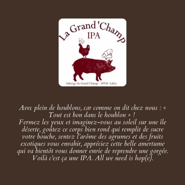 La Grand'Champ IPA 7.0%, Bières Grand'Champ, France