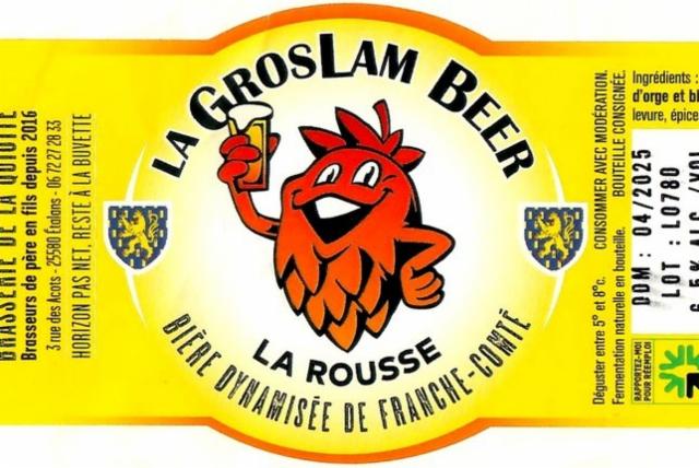 La GrosLam Beer Rousse 6.5%, Brasserie De La Quiotte (GrosLam Beer), France