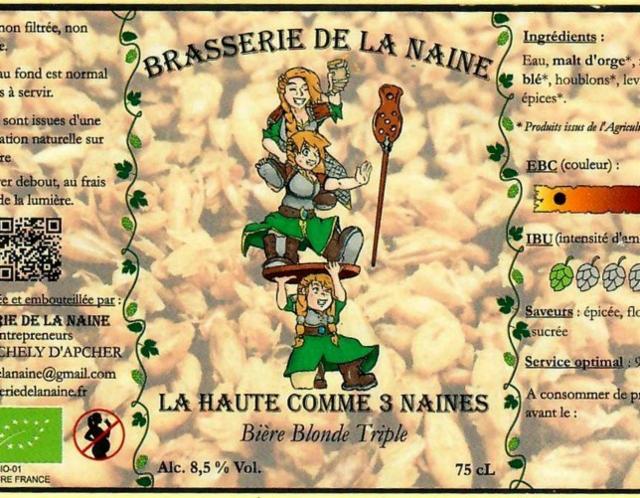 La Haute Comme 3 Naines, Brasserie De La Naine