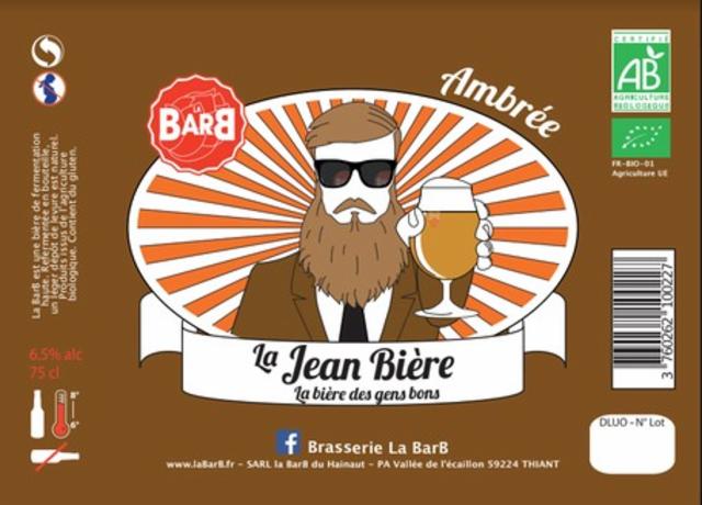 La Jean Bière Ambrée 6.5%, La BarB, France