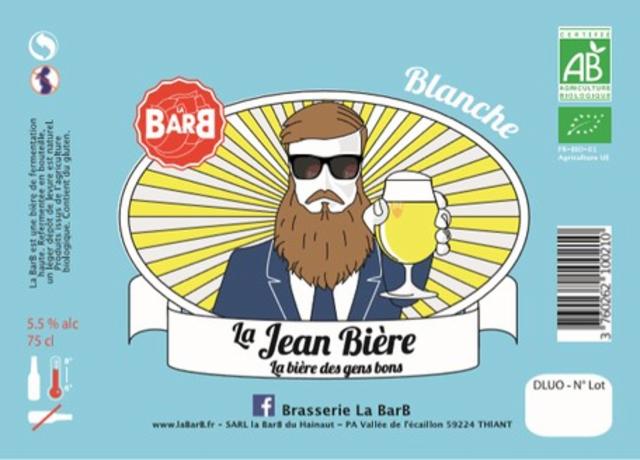 La Jean Bière Blanche 5.5%, La BarB, France