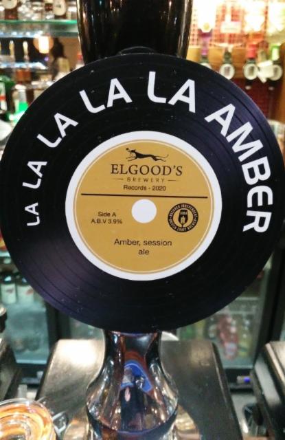 la la la la la amber 3.9%, Elgood's Brewery, England