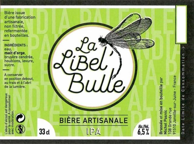La Libel'Bulle IPA 6.5%, Brasserie De La Juine, France
