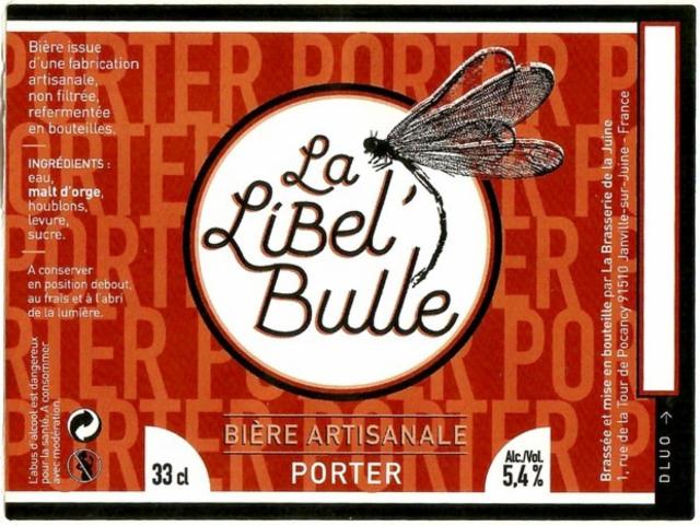 La Libel'Bulle Porter 5.4%, Brasserie De La Juine, France