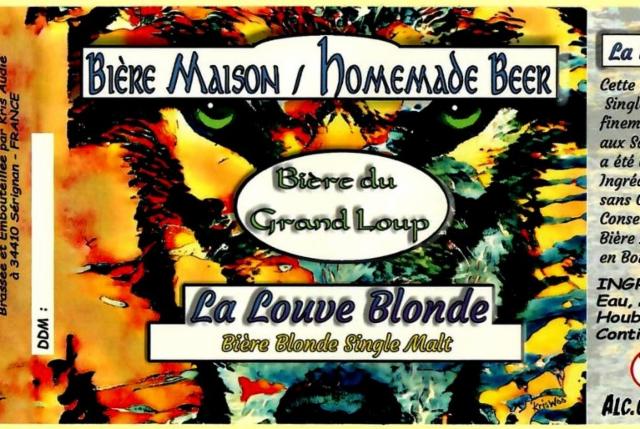 La Louve Blonde 6.0%, La Bière Du Grand Loup (Kris Audié), France