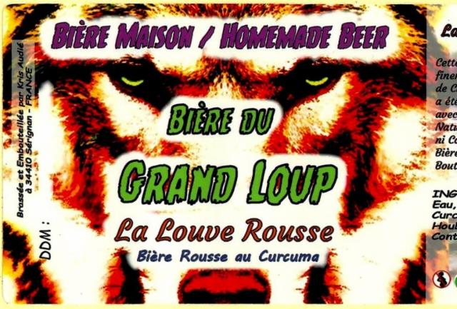 La Louve Rousse 3.7%, La Bière Du Grand Loup (Kris Audié), France
