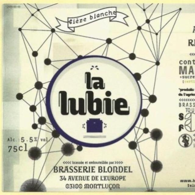 La Lubie Blanche 5.5%, Brasserie Blondel (La Lubie), France