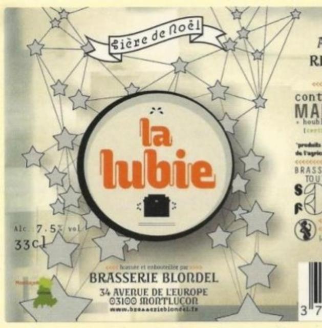 La Lubie De Noël 7.5%, Brasserie Blondel (La Lubie), France