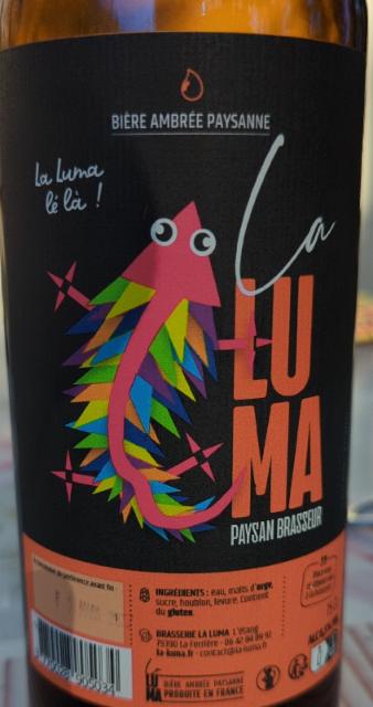 La Luma ambrée paysanne, Brasserie Du Luma
