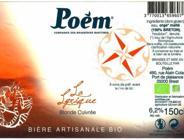 La Lyrique 6.2%, Brasserie Poèm, France