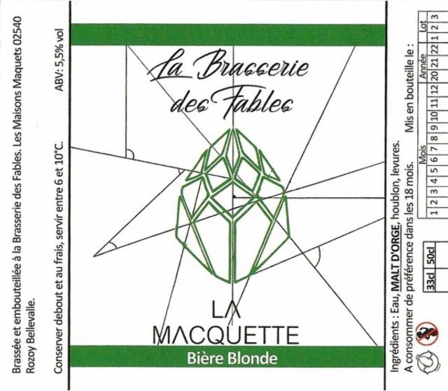 La Macquette Blonde 6.5%, Brasserie Des Fables, France