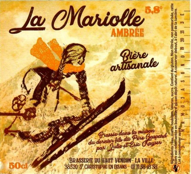 La Mariolle Ambrée 5.8%, Brasserie Du Haut-Vénéon (La Mariolle), France