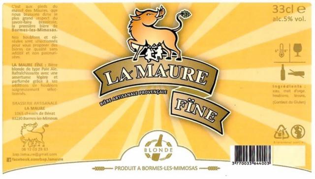 La Maure Fïne 5.0%, Brasserie Des Maures, France