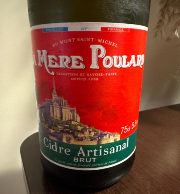 La Mère Poulard Cidre Artisanal Brut 5.5%, La Mère Poulard, France