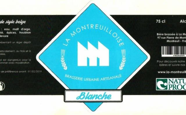 La Montreuilloise Blanche 5.0%, La Montreuilloise [Closed], France
