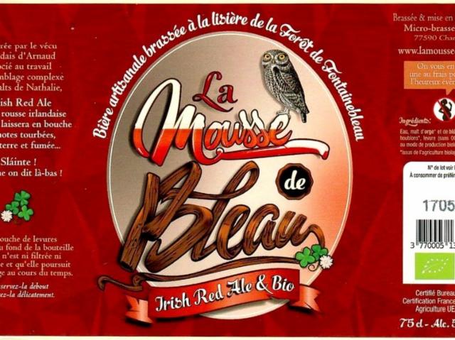 La Mousse De Bleau Irish Red Ale & Bio 5.5%, Microbrasserie Bacotte [Closed], France
