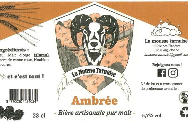 La Mousse Tarnaise Ambrée 5.7%, La Mousse Tarnaise, France