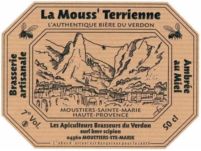 La Mouss'Terrienne Ambrée Au Miel 7.0%, Les Apiculteurs Brasseurs Du Verdon, France